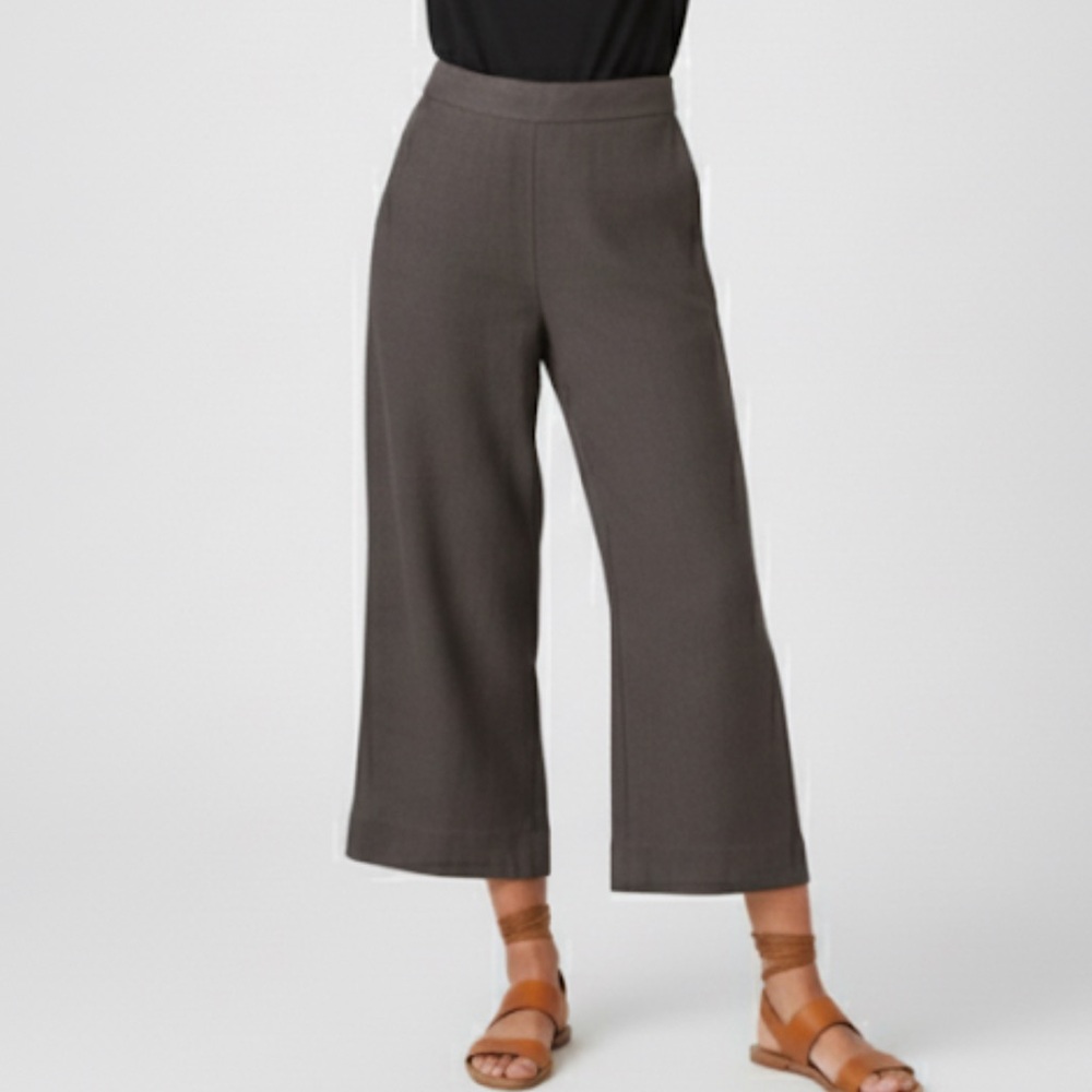 MATE THE LABEL KENDALL LINEN WIDE LEG PANTS Grey XS